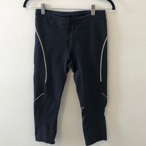 MEC crop black leggings with reflective strips